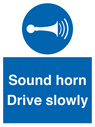 sound-horn-drive-slowly-warehousing-and-delivery-sign~